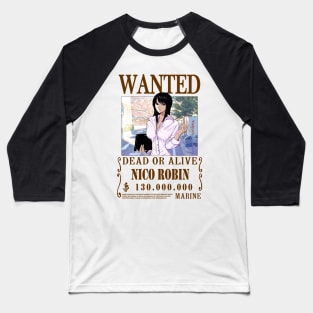 Nico Robin One Piece Wanted Baseball T-Shirt